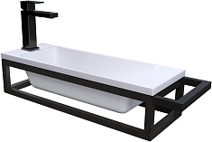 Grossman Консоль с раковиной Метрис 50 R черная